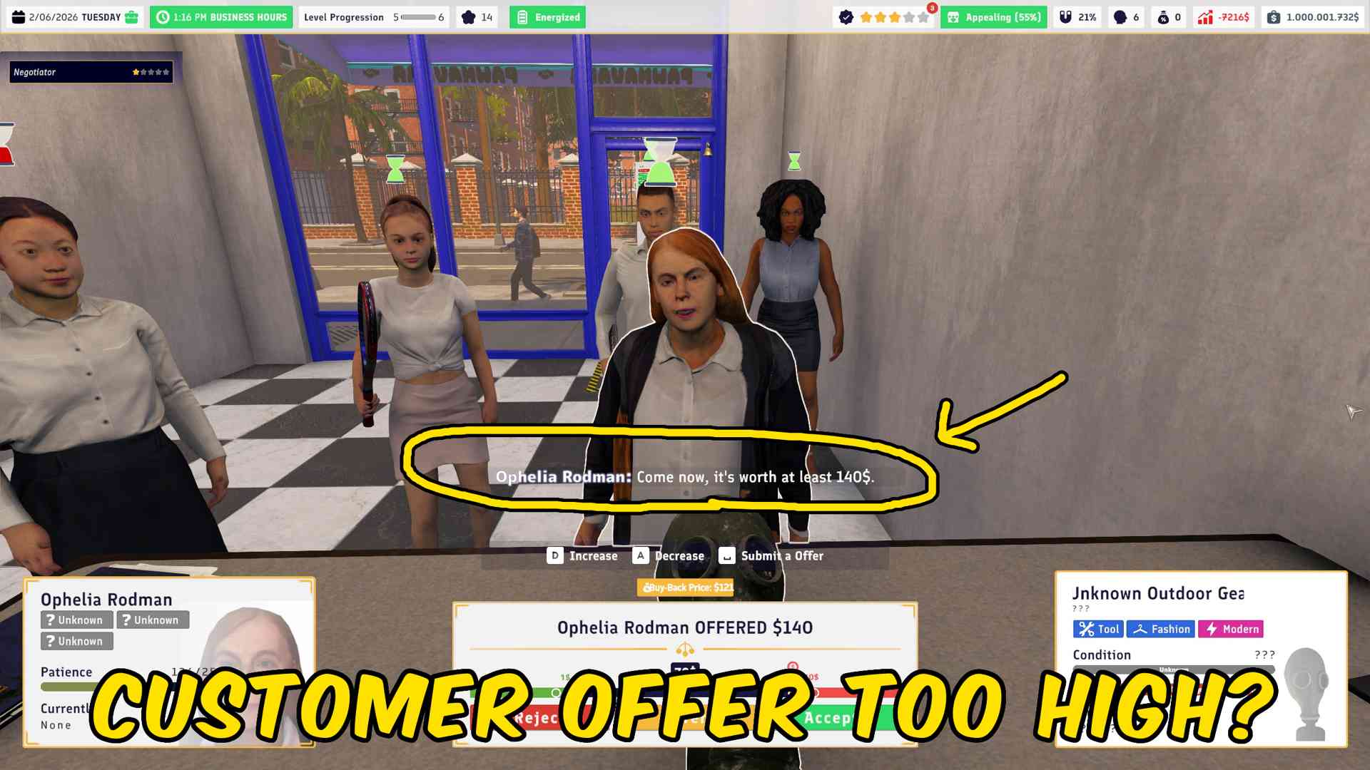 Pawnbroker Simulator — Always Accept Offer